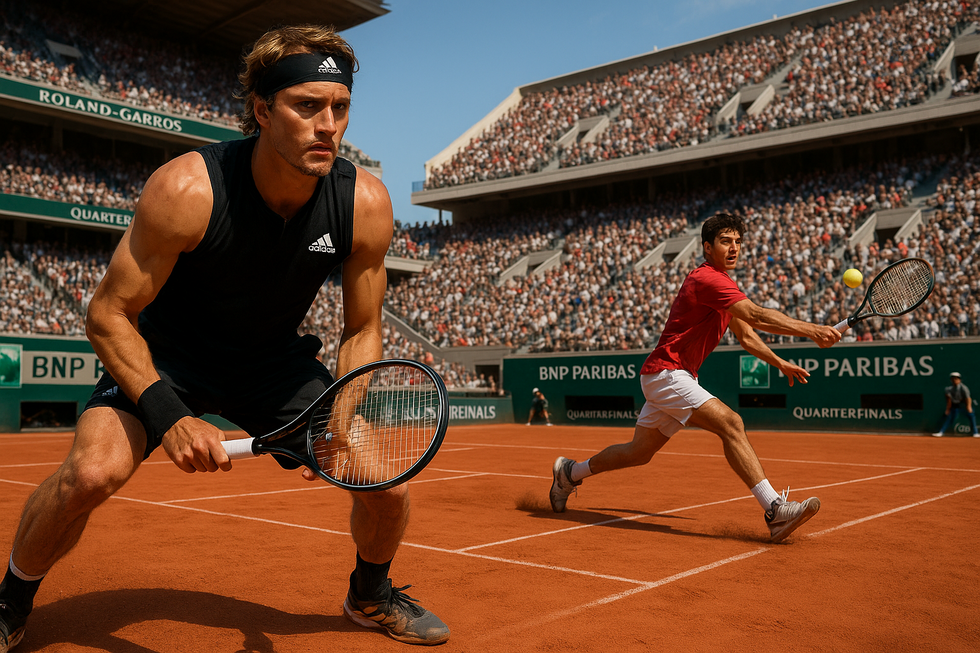 Zverev domina a Jódar: choque titánico en Roland Garros